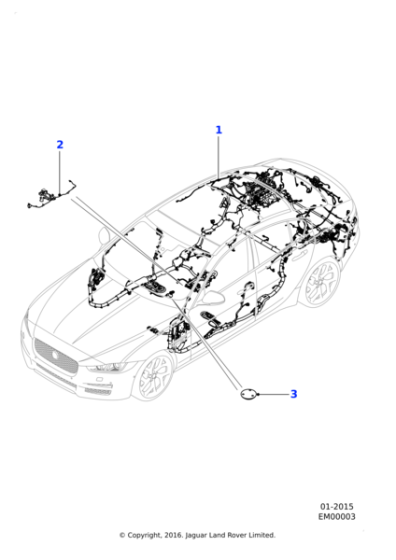 T2H29883 - Jaguar Centre console link harness