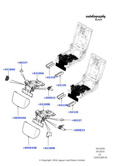 LR057556 - Land Rover CALF REST