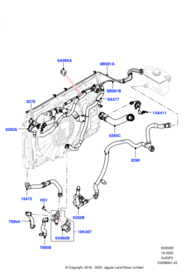 LR135919 - Land Rover Hose - Overflow