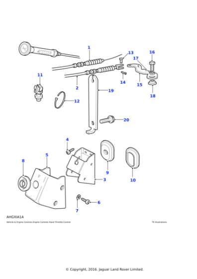 NTC3483 - Land Rover Cable-secondary throttle