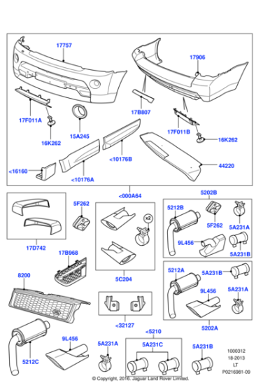 LR019283 - Land Rover Grille