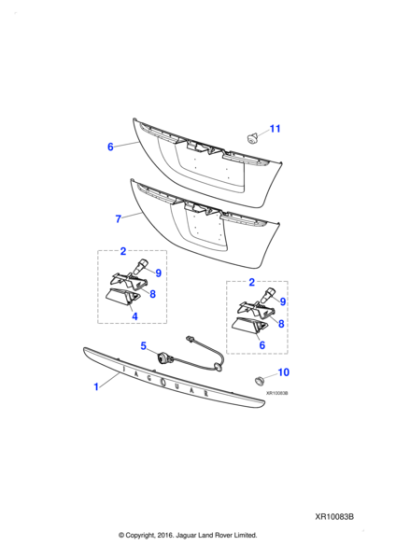 C2C25573 - Jaguar Number plate lamp