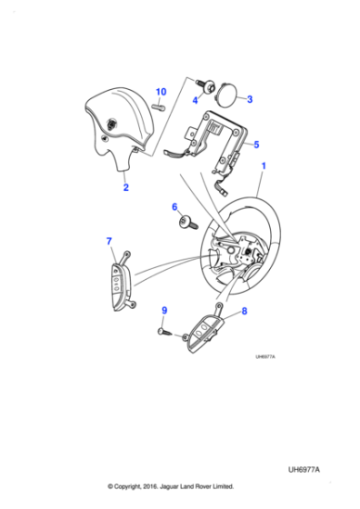 XR843101AMB - Jaguar Steering wheel