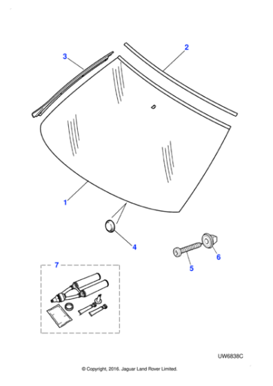 XR82181 - Jaguar Windscreen finisher