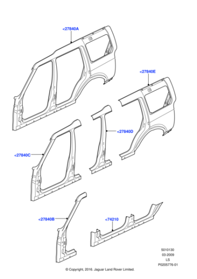 LR064249 - Land Rover Panel - Body Side