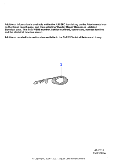 J9C10097 - Jaguar Overlay - repair wiring