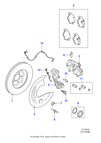 C2C42014 - Jaguar Brake pad kit