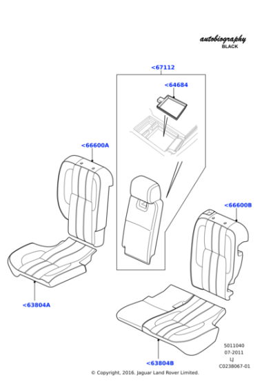 LR021250 - Land Rover Cover - Seat Back