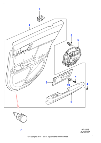 C2Z23647RGH - Jaguar Door casing