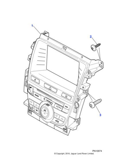 C2P14345 - Jaguar Air conditioning/radio control panel