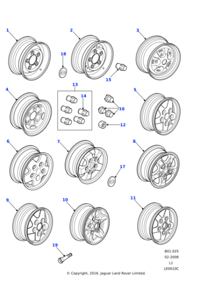 RTC9526 - Land Rover Wheel-alloy road