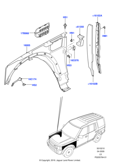 LR051292 - Land Rover Grille