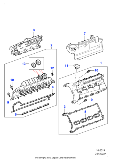 AJ812272 - Jaguar Camshaft cover