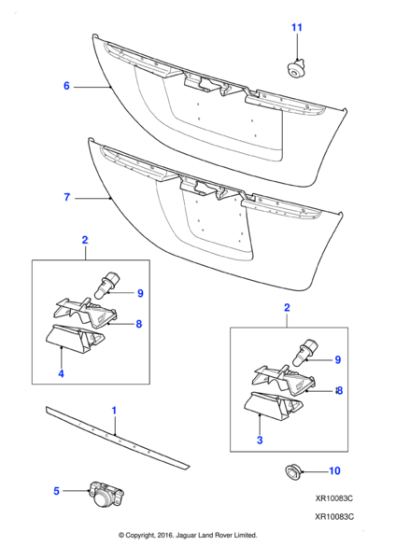 C2C29016 - Jaguar Trunk lid finisher