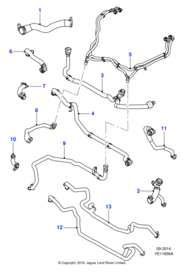 C2D6006 - Jaguar Inlet hose