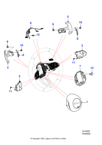 T4N33954PVJ - Jaguar Airbag module