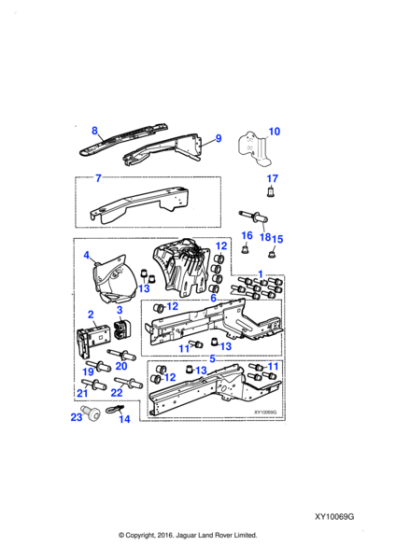 C2C28056 - Jaguar Valance panel and crushtube