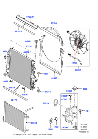 LR016210 - Land Rover Shroud - Fan