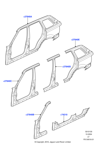 ALA790140 - Land Rover Panel - Body Side