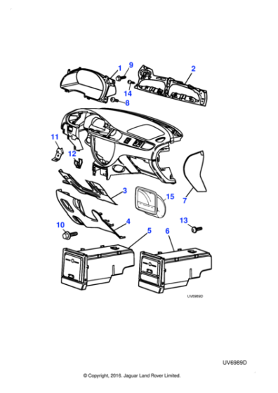 XR813377LGP - Jaguar Facia end panel