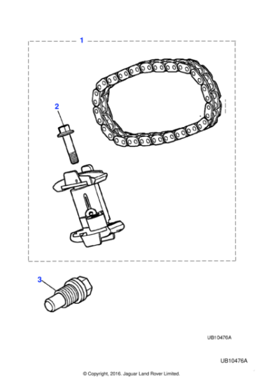 C2S30215 - Jaguar Kit chain & tensioner-camshaft