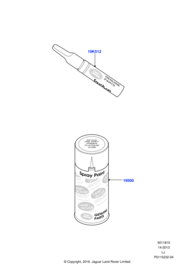 VEP501730MBK - Land Rover Paint Kit - Pencil