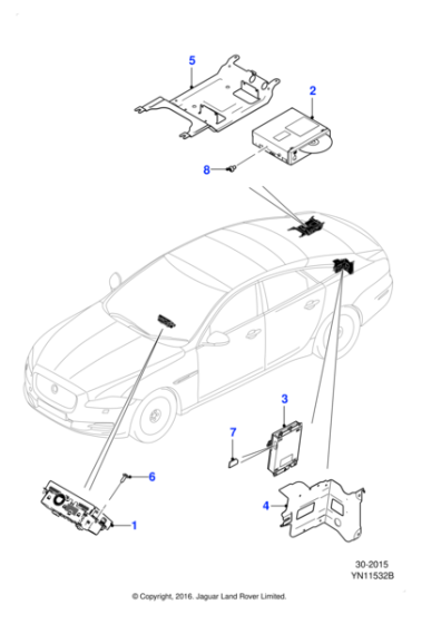 C2D48607 - Jaguar Touch screen display