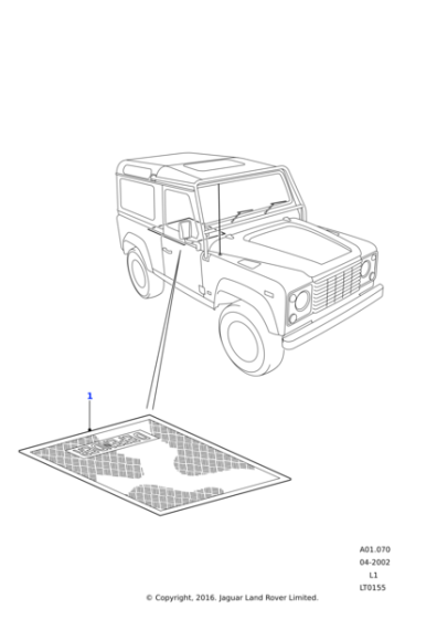 Loadspace Rubber Mat - with Second Row Seats, 90 SW