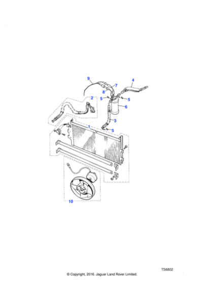 MXC7254 - Land Rover Hose-compressor/condenser air conditioning