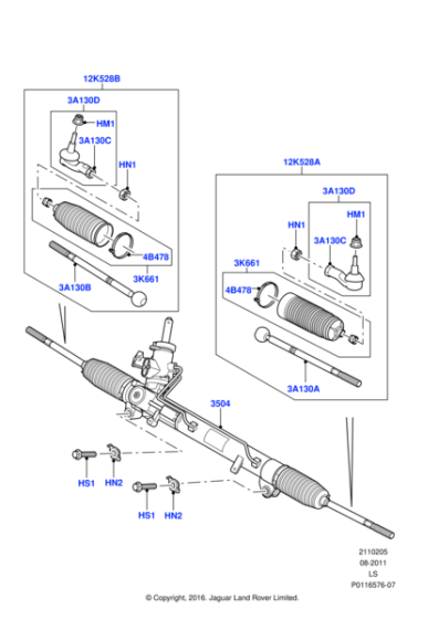 LR010672 - Land Rover End - Spindle Rod Connecting