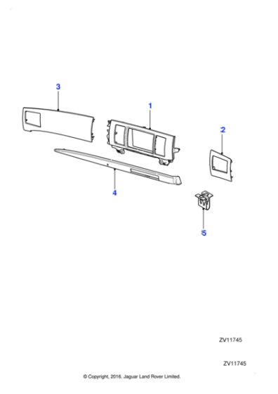 C2Z4514 - Jaguar Facia moulding