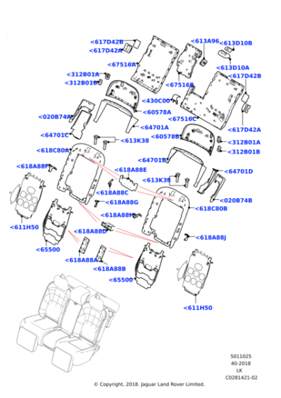 LR111266 - Land Rover Cover - Hinge