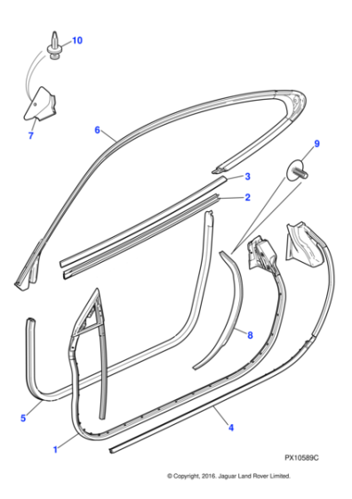 C2P18364 - Jaguar Weatherstrip