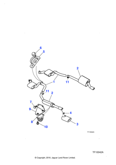 NJD6785BA - Jaguar Exhaust silencer