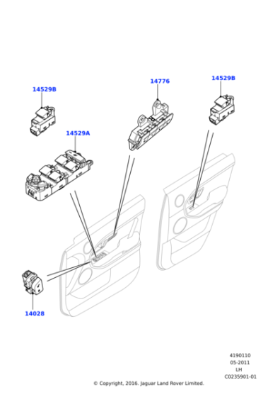 LR109013 - Land Rover Switch