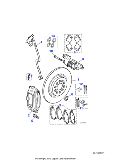 C2C11644 - Jaguar Brake caliper