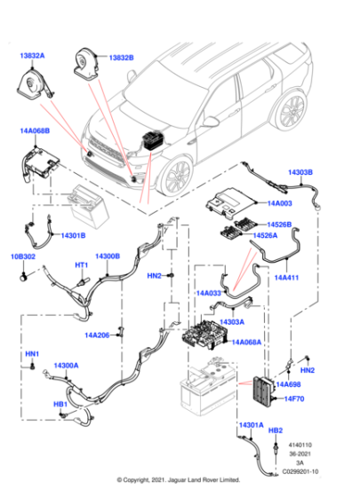 LR135145 - Land Rover Cable - Battery To Earth