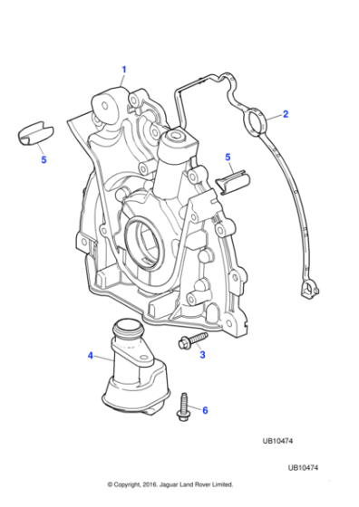 C2D60294 - Jaguar Oil pickup pipe