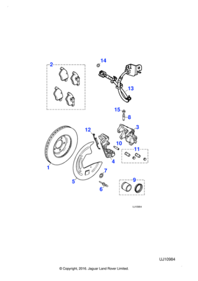 C2C27274 - Jaguar Brake caliper service kit