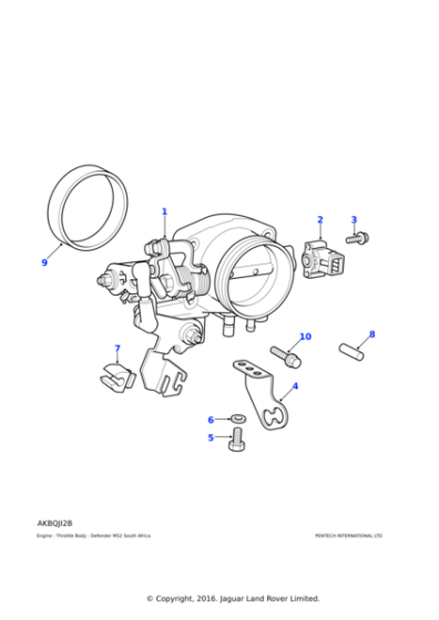 1433237 - Land Rover Body assembly-multi point injection throttle