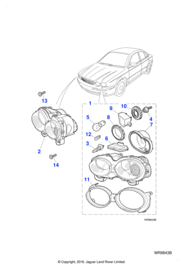 C2S52815 - Jaguar Headlamp