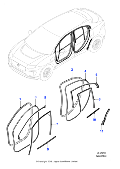 T4K12772 - Jaguar Door seal