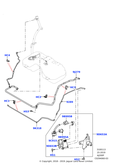 LR115836 - Land Rover Tube - Fuel