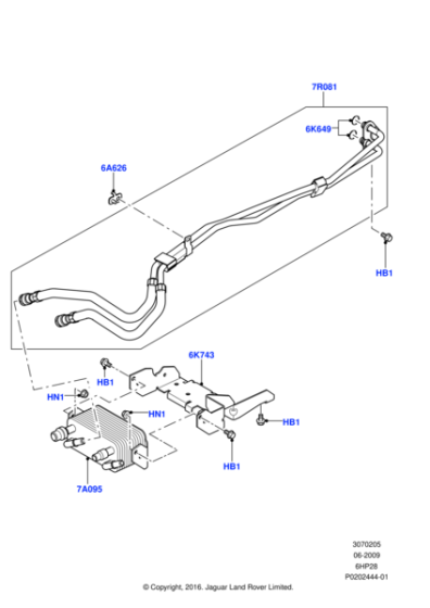 LR037224 - Land Rover Tube - Oil Cooler