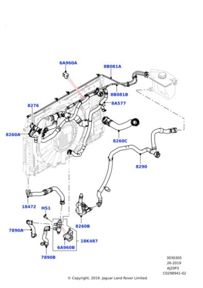 LR125547 - Land Rover Valve - Water Control