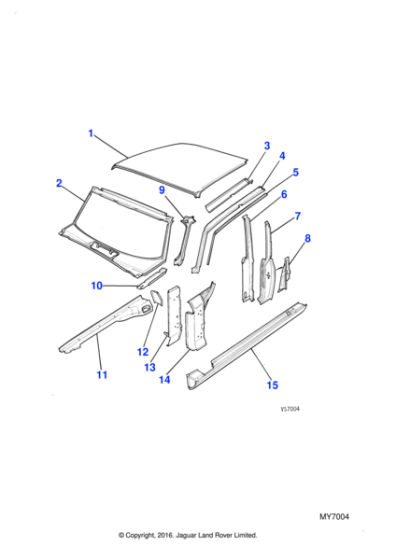 RTC1602 - Jaguar Windscreen panel