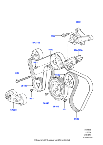 PQH500020 - Land Rover Kit - Tension Pulley