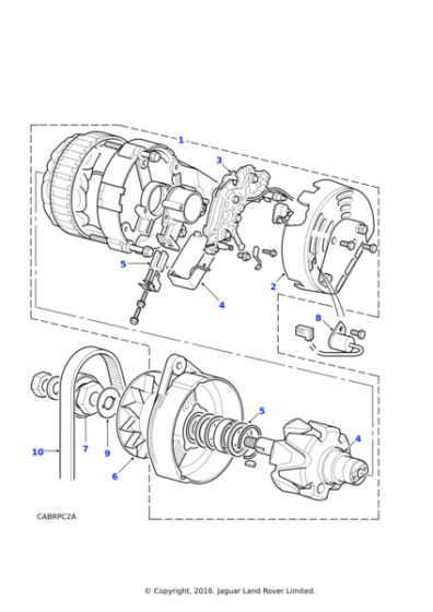 STC1753 - Land Rover Alternator assembly