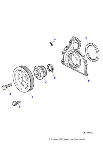 JDE37423 - Jaguar Crankshaft pulley