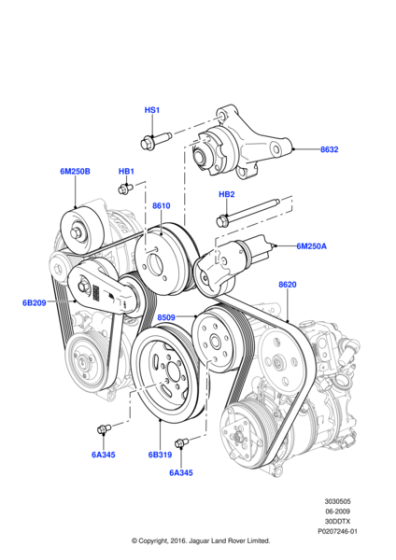 LR018312 - Land Rover Belt